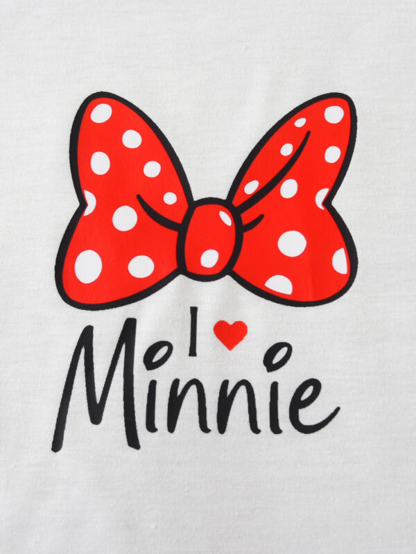 Girls Summer Fashion Bow Pattern Round Neck Small Flying Sleeve Top Polka Dot Shorts Set Outdoor Comfortable - Image 5