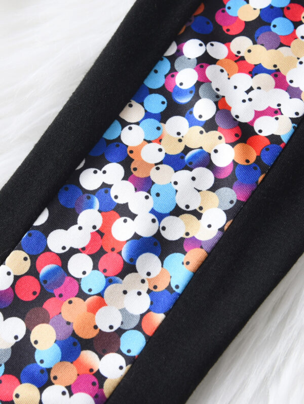 Girls autumn trendy round neck long-sleeved sweatshirt + black trousers suitable for autumn outdoor leisure sports suit - Image 7