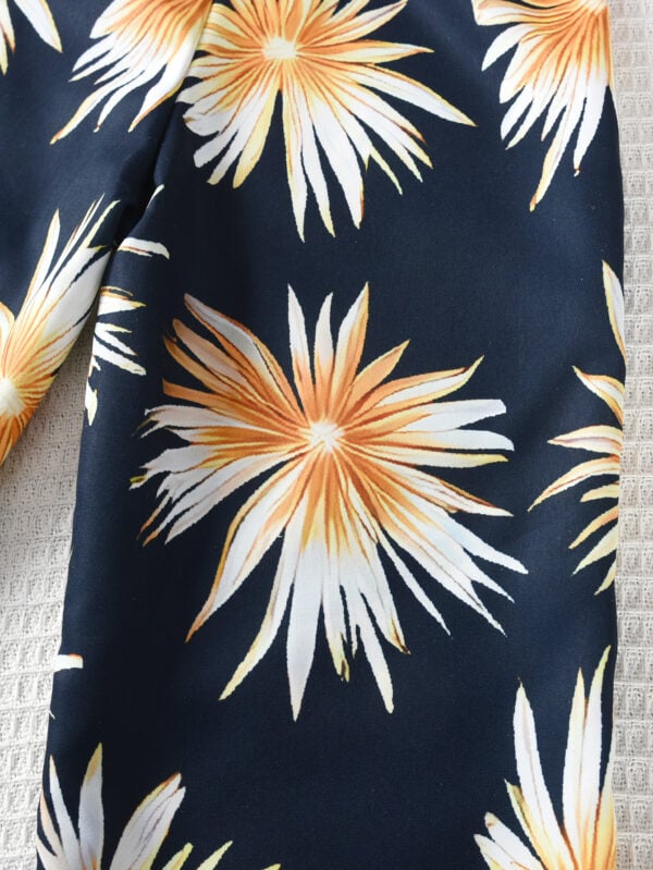 Summer Girls Fashion Sleeveless Trousers Set Sleeveless Top + Random Pattern Print Trousers Set - Image 7