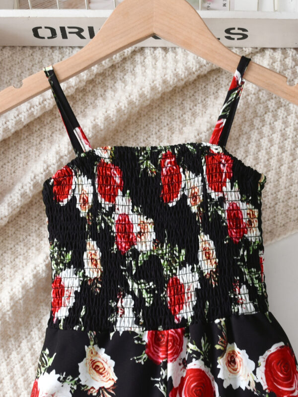 Girls summer romper girls suspender romper girls clothing summer random print romper - Image 3
