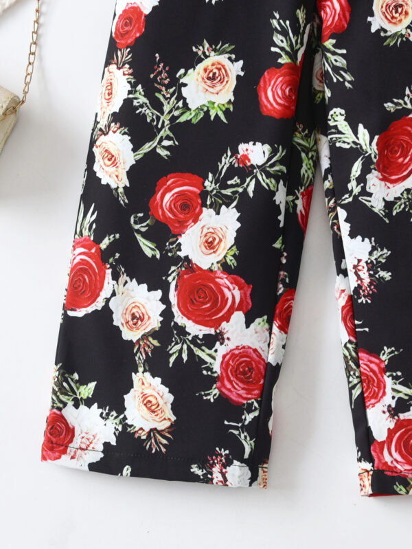 Girls summer romper girls suspender romper girls clothing summer random print romper - Image 5