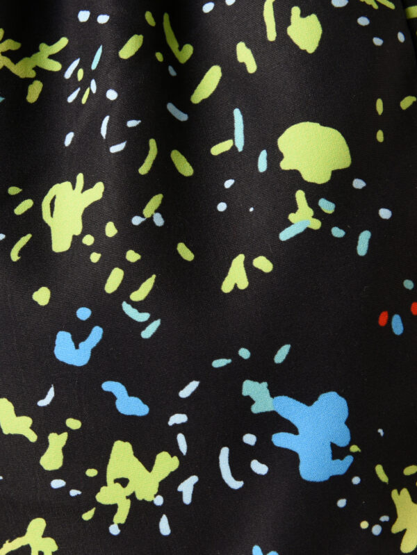 Summer European and American teenagers boys dinosaur positioning splash ink dot pattern round neck T-shirt + printed shorts set - Image 13