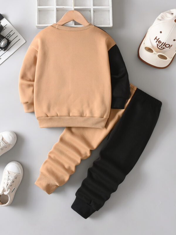 Autumn children&apos;s plush and thickened cotton jacket for boys and girls plush sweater for winter three-layer cotton warm top for outer wear - Image 2