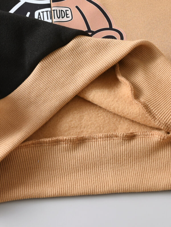 Autumn children&apos;s plush and thickened cotton jacket for boys and girls plush sweater for winter three-layer cotton warm top for outer wear - Image 8