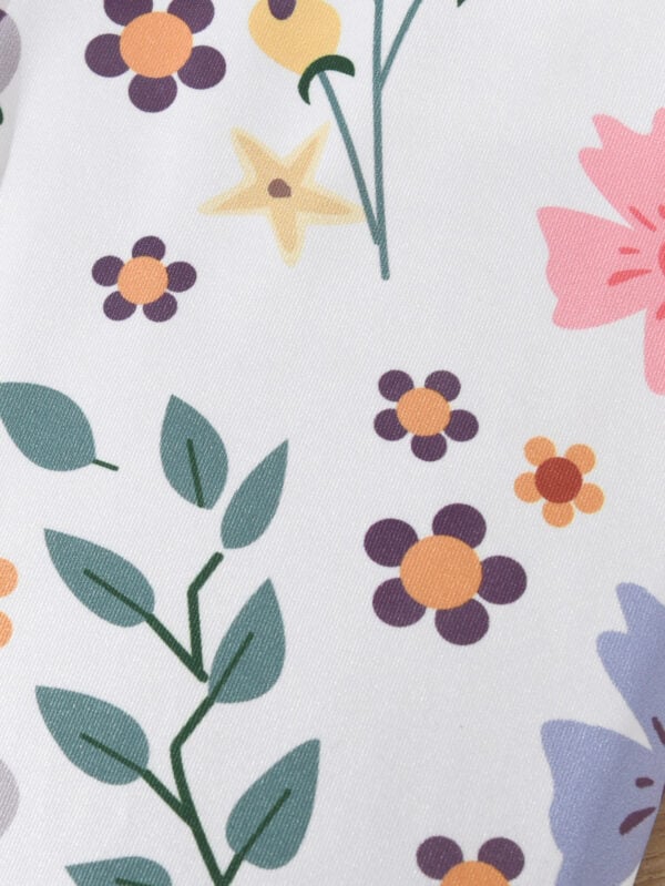 Girls summer short bright flower healing little girl suit girls summer fashion trend shorts suit - Image 7