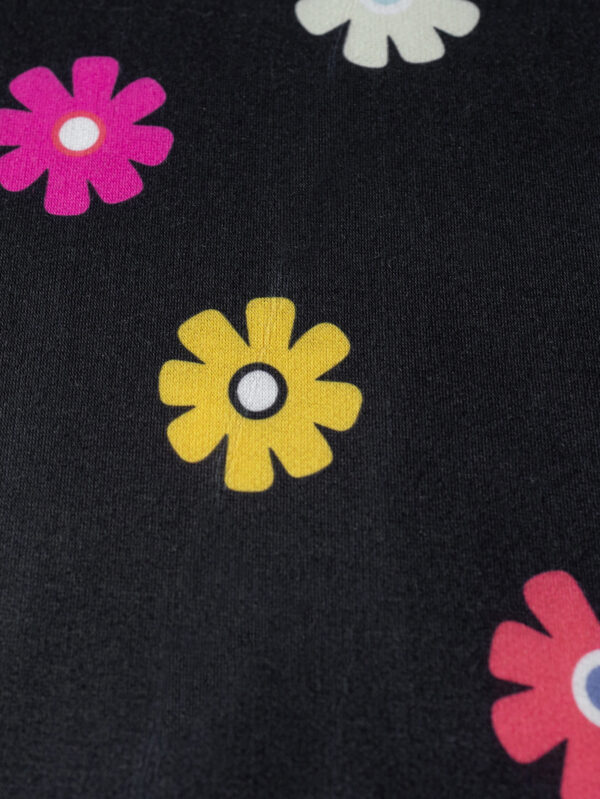 Season&apos;s new trend girls&apos; hooded sweatshirt dress with colorful flower pattern dress - Image 5
