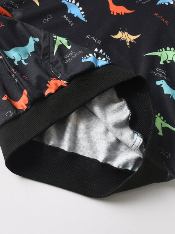 Autumn boys&apos; trend with a front kangaroo hooded sweatshirt style + casual sports pants set - Image 7