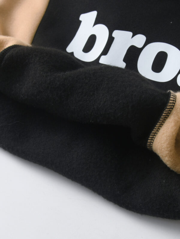 Boys&apos; autumn hooded casual loose sweatshirt + cuffed sweatpants trousers set - Image 7